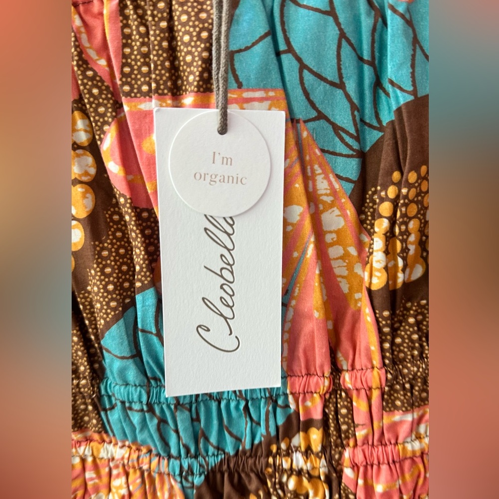 NWT Cleobella, Jolene Ankle Dress Multicolor Organic Cotton, Size XS | 2012 - Picture 9 of 10